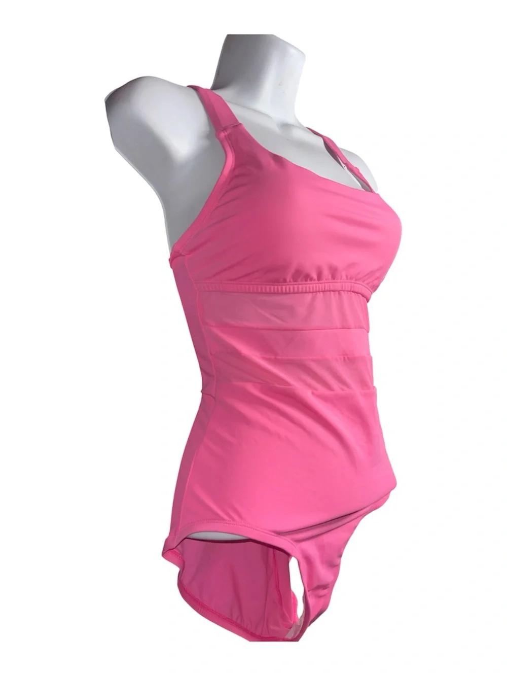 Nike Women’s One-Piece Swimsuit Mesh V-Back Pink Glow NWT Size Small